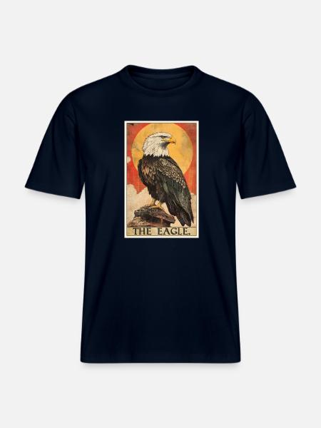 Eagle - RELAXED FIT Unisex Organic T-Shirt - french navy
