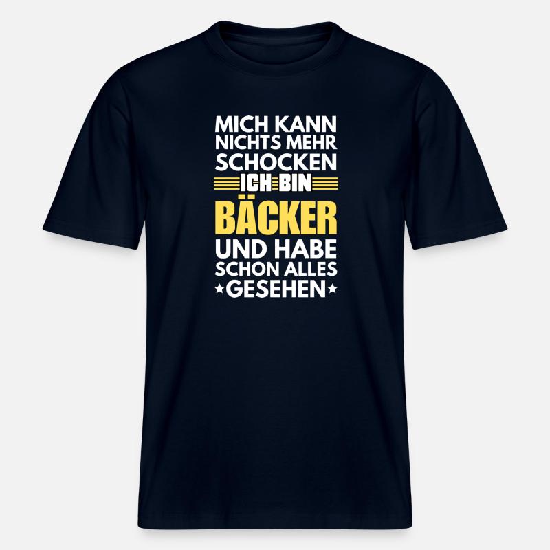 Non-Shockable Baker -  RELAXED FIT Unisex Organic T-Shirt - french navy
