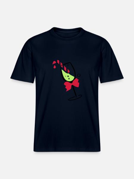 Christmas drink - RELAXED FIT Unisex Organic T-Shirt - french navy