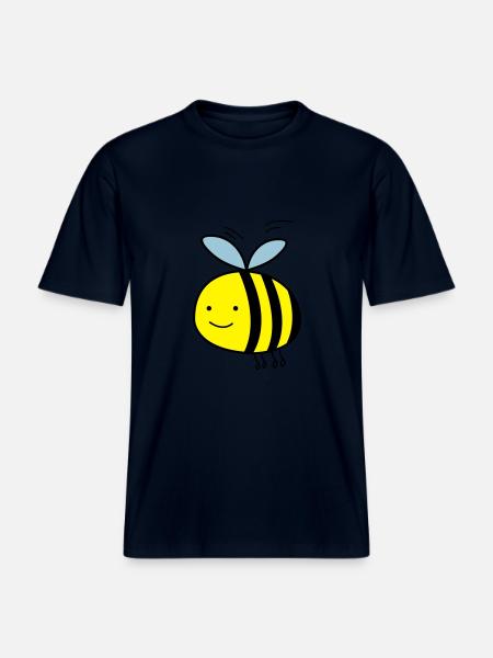 comic_biene_002 -  RELAXED FIT Unisex Organic T-Shirt - french navy