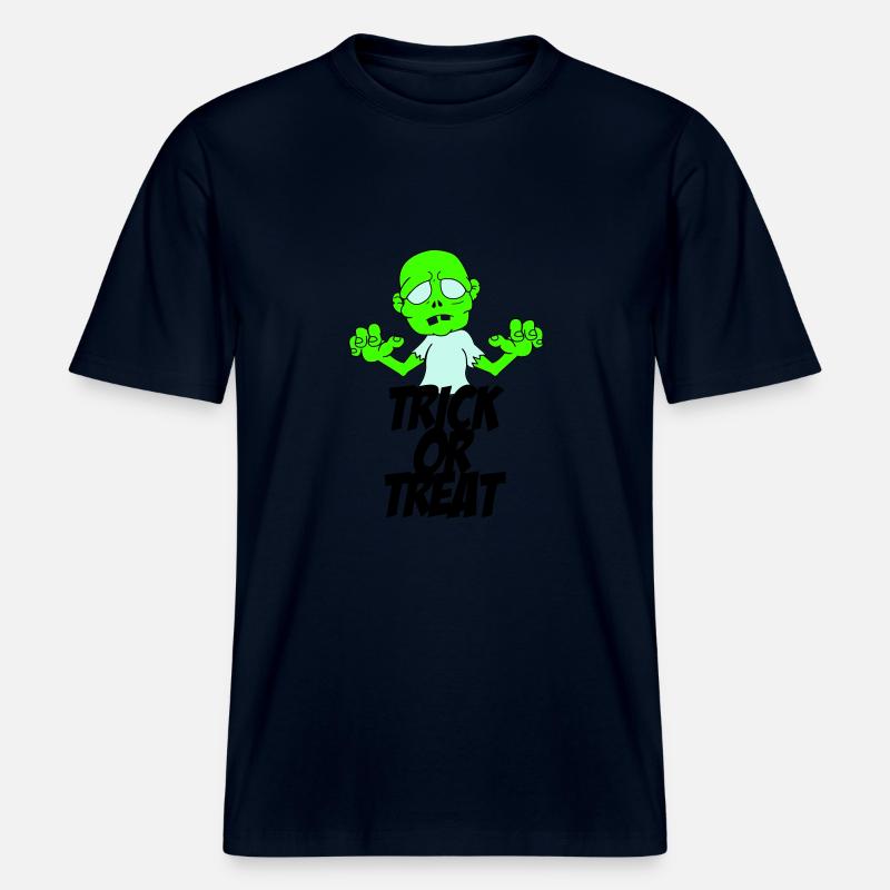 Zombie Trick or Treat -  T-shirt unisexe RELAXED FIT en coton bio - marine