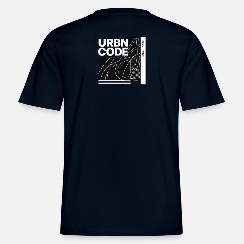 Conception de lignes de code urbain - T-shirt unisexe RELAXED FIT en coton bio - marine