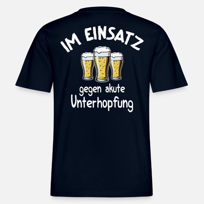 Underhopping Insert – Serveuse Bartender Bière -  T-shirt unisexe RELAXED FIT en coton bio - marine