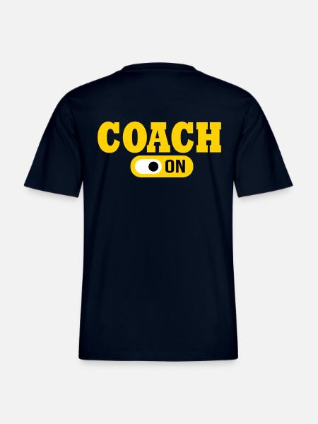 coach on Gift Humor Coach coaching coach -  RELAXED FIT Unisex Organic T-Shirt - french navy