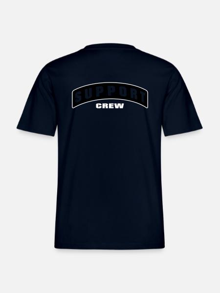 SUPPORT CREW PATCH - RELAXED FIT Unisex Organic T-Shirt - Navy