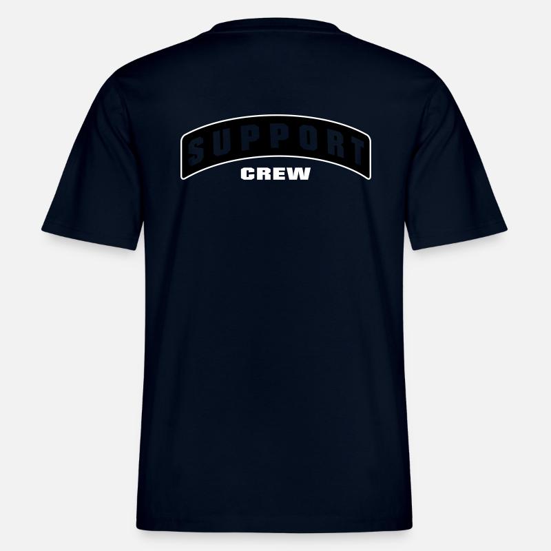 SUPPORT CREW PATCH -  RELAXED FIT Unisex Organic T-Shirt - Navy