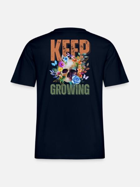 Keep On Growing -  RELAXED FIT Unisex Organic T-Shirt - french navy