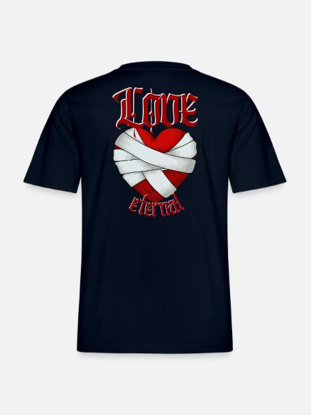 Love Eternal - RELAXED FIT Unisex Organic T-Shirt - french navy