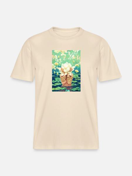 See Rose - RELAXED FIT Unisex Organic T-Shirt - Natur