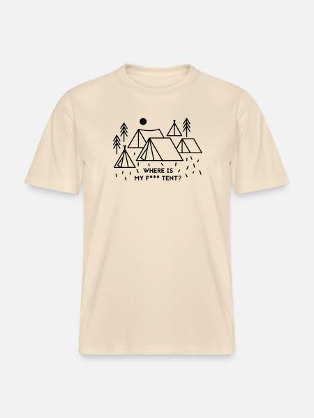 Where is my tent? - RELAXED FIT Unisex Organic T-Shirt - Natur