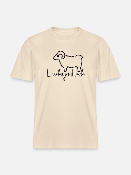 Heidschnucke Lüneburger Heide -  RELAXED FIT Unisex Organic T-Shirt - Natur