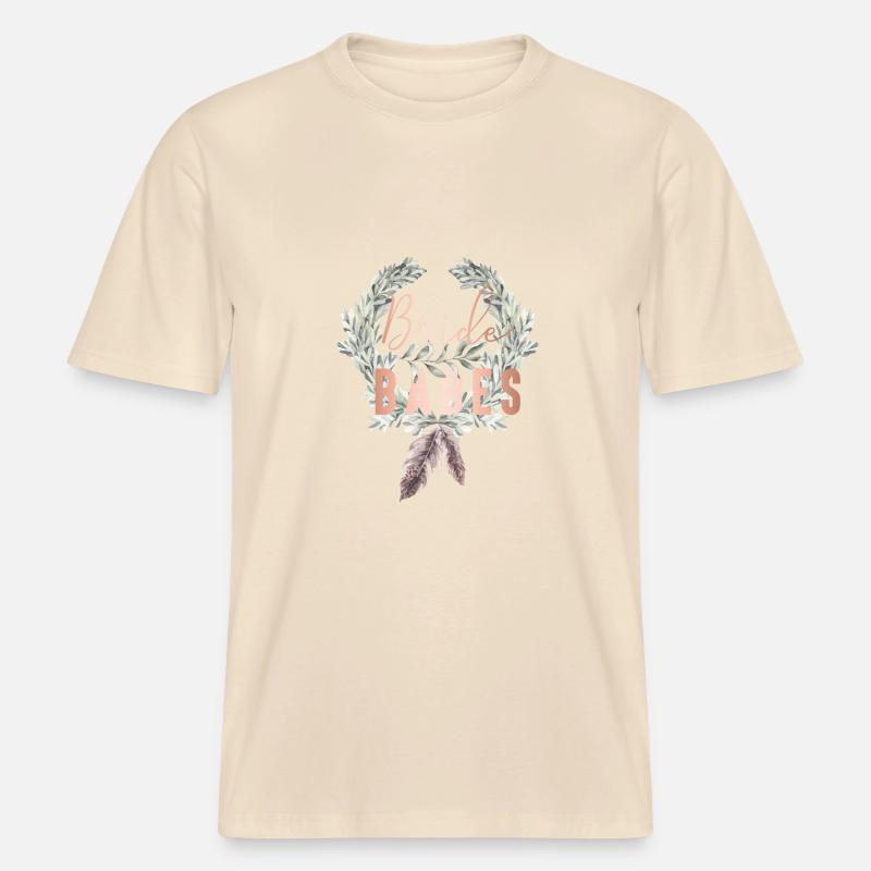Boho Bride Babes Lorbeerkranz - RELAXED FIT Unisex Organic T-Shirt - Natur