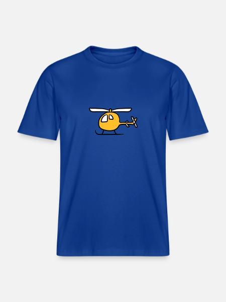 Comic cartoon kids Heli cute -  RELAXED FIT Unisex Organic T-Shirt - majorelle blue