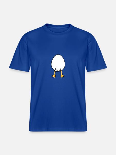 Chick In Egg - RELAXED FIT Unisex Organic T-Shirt - majorelle blue