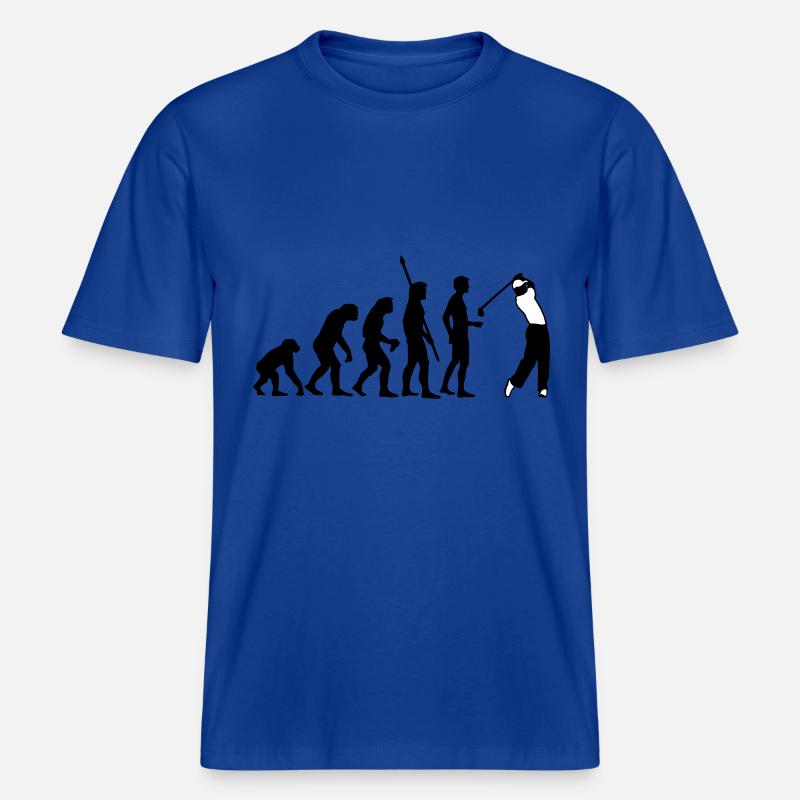 evolution_golf_b_2c -  RELAXED FIT Unisex Organic T-Shirt - Dunkelblau