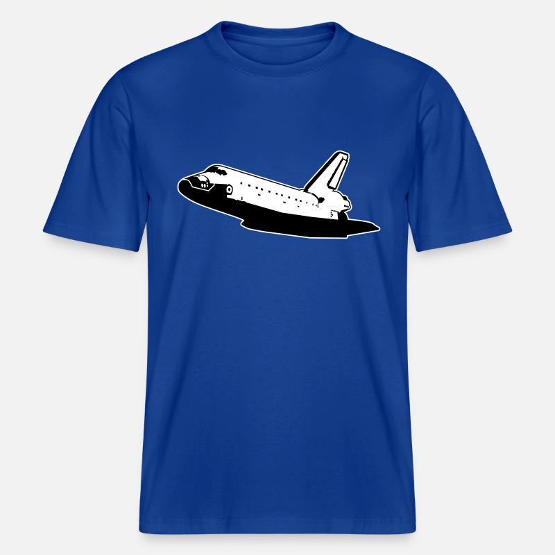 Space Shuttle (no emblems) -  RELAXED FIT Unisex Organic T-Shirt - majorelle blue