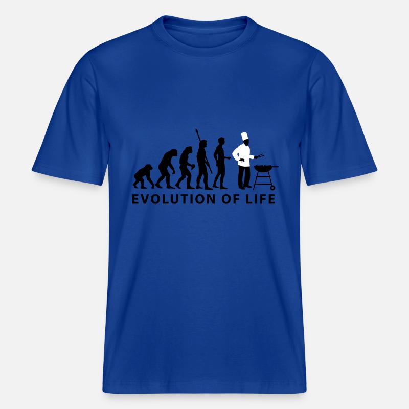 evolution_grill_e_2c -  RELAXED FIT Unisex Organic T-Shirt - Dunkelblau