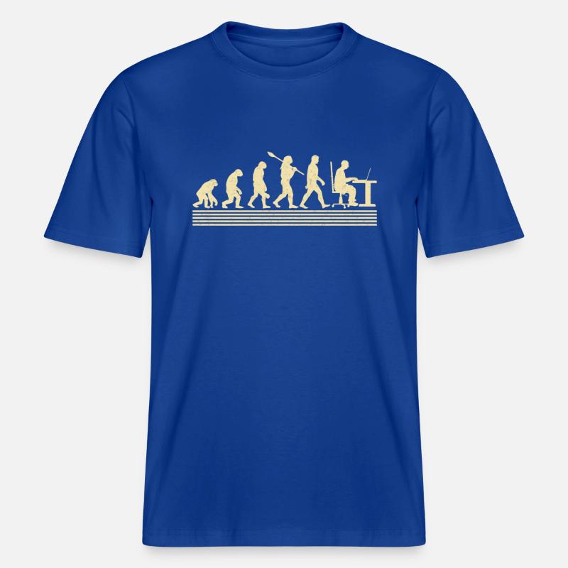 Software-entwickler-evolution -  RELAXED FIT Unisex Organic T-Shirt - Dunkelblau