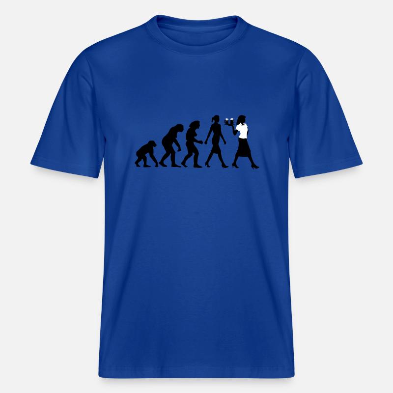 evolution_kellnerin_122013_a_2c -  RELAXED FIT Unisex Organic T-Shirt - Dunkelblau