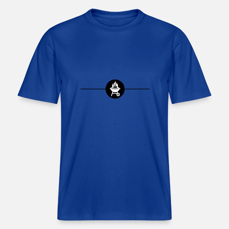 Grill Symbol Grilling Line -  RELAXED FIT Unisex Organic T-Shirt - majorelle blue