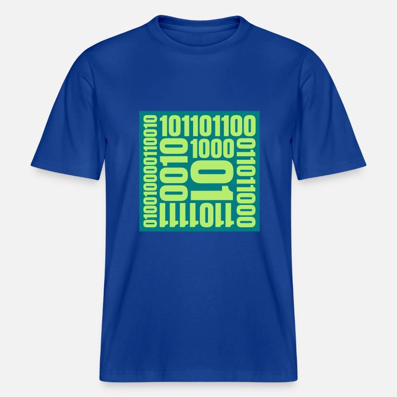 Binary Code Program Language -  RELAXED FIT Unisex Organic T-Shirt - majorelle blue