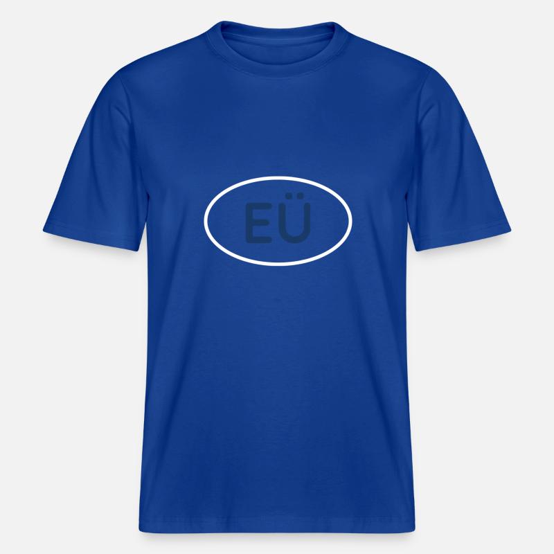 EÜ EÜ EÜ EÜ - RELAXED FIT Unisex Organic T-Shirt - majorelle blue