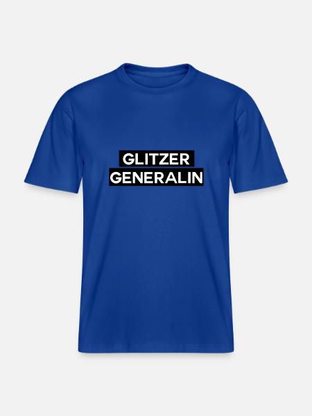 the glitter general - RELAXED FIT Unisex Organic T-Shirt - majorelle blue
