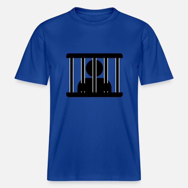 Hinter gittern -  RELAXED FIT Unisex Organic T-Shirt - Dunkelblau