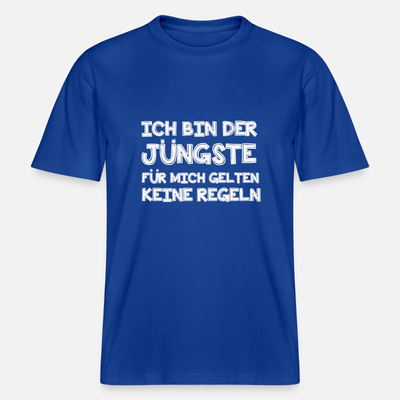 Ich bin der Jüngste -  RELAXED FIT Unisex Organic T-Shirt - Dunkelblau