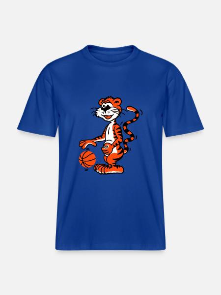 Basketballtiger -  RELAXED FIT Unisex Organic T-Shirt - Dunkelblau