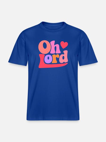 Seigneur - T-shirt unisexe RELAXED FIT en coton bio - bleu foncé