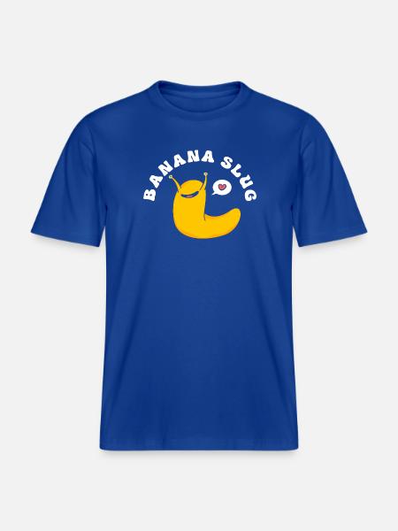 escargot banane -  T-shirt unisexe RELAXED FIT en coton bio - bleu foncé