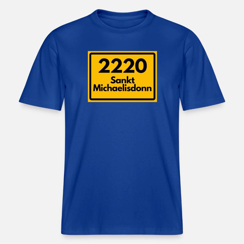 OLD POSTCODE POSTCODE 2220 SANKT MICHAELISDONN -  RELAXED FIT Unisex Organic T-Shirt - majorelle blue