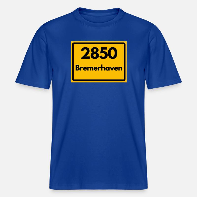 OLD POSTCODE POSTCODE RETRO 2850 BREMERHAVEN - RELAXED FIT Unisex Organic T-Shirt - majorelle blue