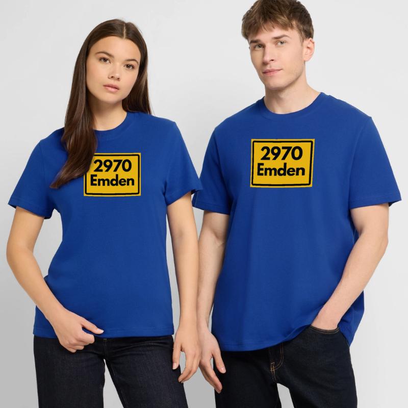 OLD POSTCODE ZIP CODE RETRO ⚓ 2970 Emden Moin moin  RELAXED FIT Unisex Organic T-Shirt