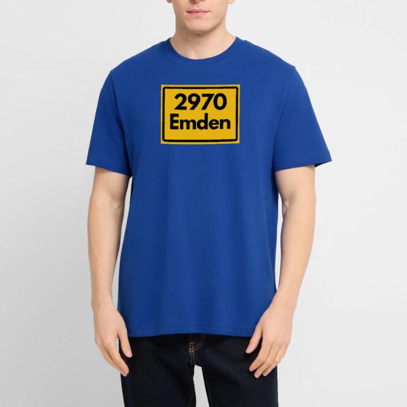 OLD POSTCODE ZIP CODE RETRO ⚓ 2970 Emden Moin moin  RELAXED FIT Unisex Organic T-Shirt
