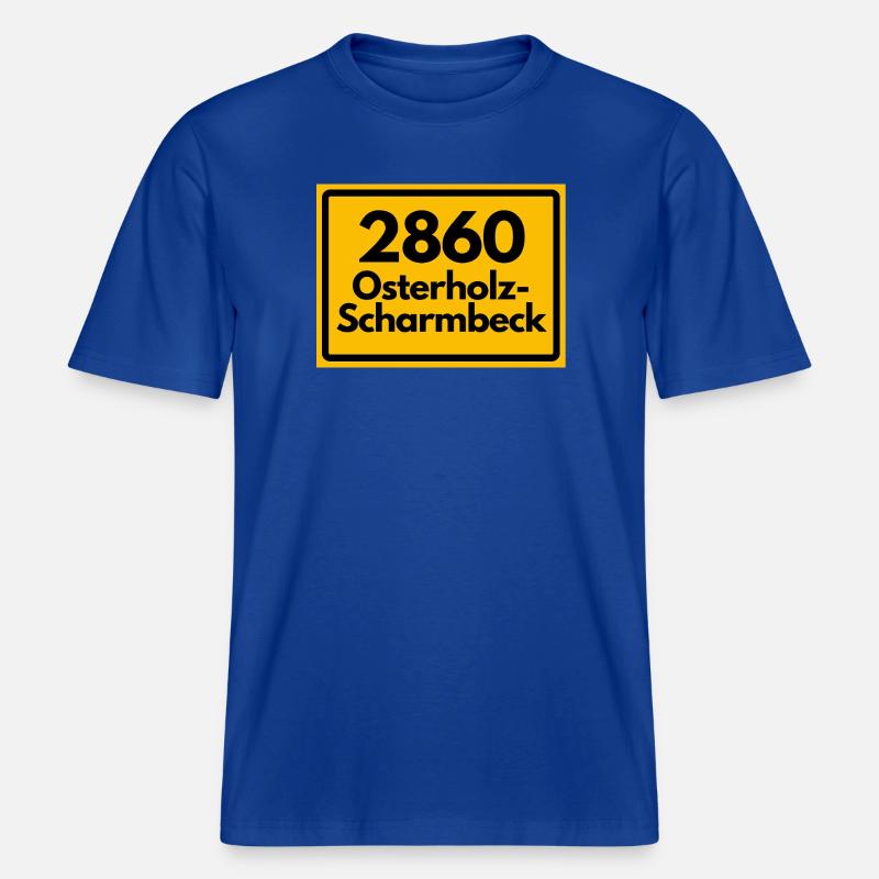 OLD POSTCODE POSTCODE 2860 OSTERHOLZ-SCHARMBECK -  RELAXED FIT Unisex Organic T-Shirt - majorelle blue