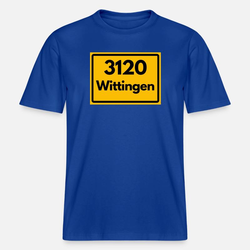 OLD POSTCODE POSTCODE RETRO 3120 WITTRINGEN -  RELAXED FIT Unisex Organic T-Shirt - majorelle blue