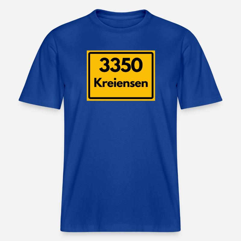 OLD POSTCODE POSTCODE RETRO 3350 KREIENSEN -  RELAXED FIT Unisex Organic T-Shirt - majorelle blue