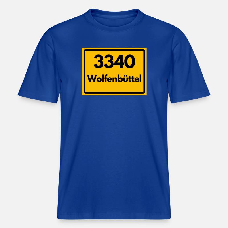 OLD POSTCODE POSTCODE RETRO 3340 WOLFENBÜTTEL -  RELAXED FIT Unisex Organic T-Shirt - majorelle blue