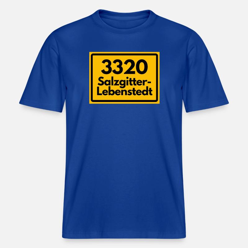 OLD POSTCODE POSTCODE RETRO 3320 SALZGITTER - RELAXED FIT Unisex Organic T-Shirt - majorelle blue