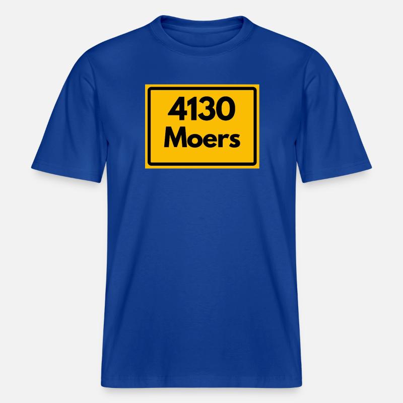 OLD POSTCODE POSTCODE RETRO 4130 MOERS - RELAXED FIT Unisex Organic T-Shirt - majorelle blue