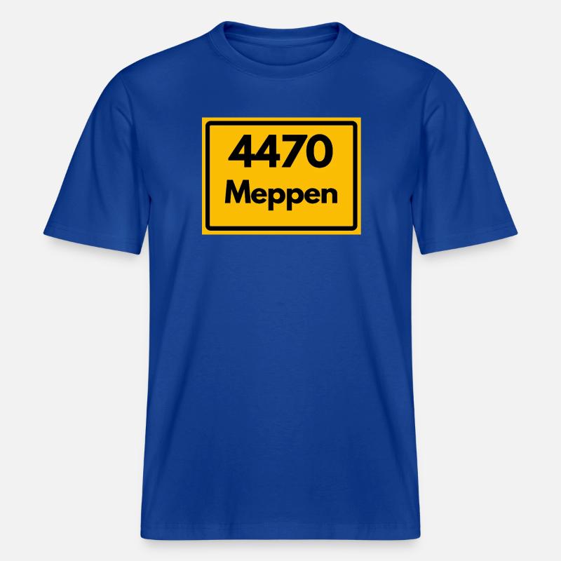 OLD POSTCODE POSTCODE RETRO 4470 MEPPEN -  RELAXED FIT Unisex Organic T-Shirt - majorelle blue