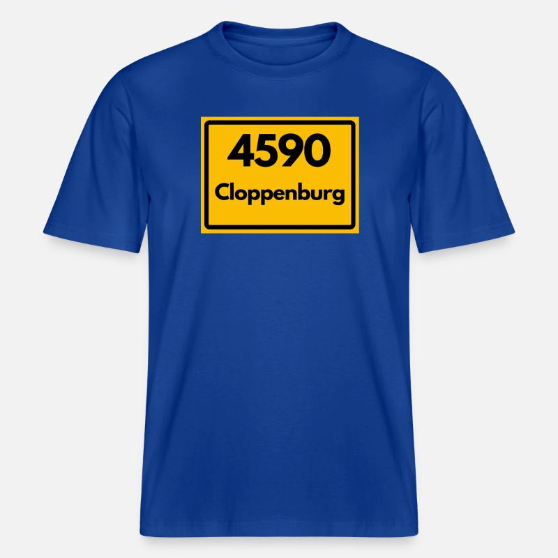 OLD POSTCODE POSTCODE RETRO 4590 CLOPPENBURG -  RELAXED FIT Unisex Organic T-Shirt - majorelle blue