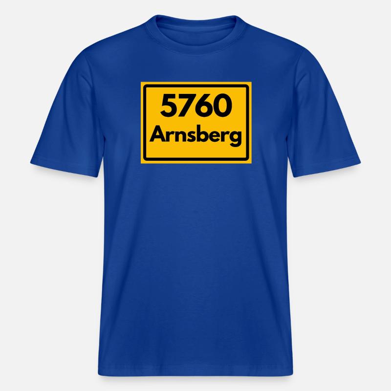 OLD POSTCODE POSTCODE RETRO 5760 ARNSBERG -  RELAXED FIT Unisex Organic T-Shirt - majorelle blue