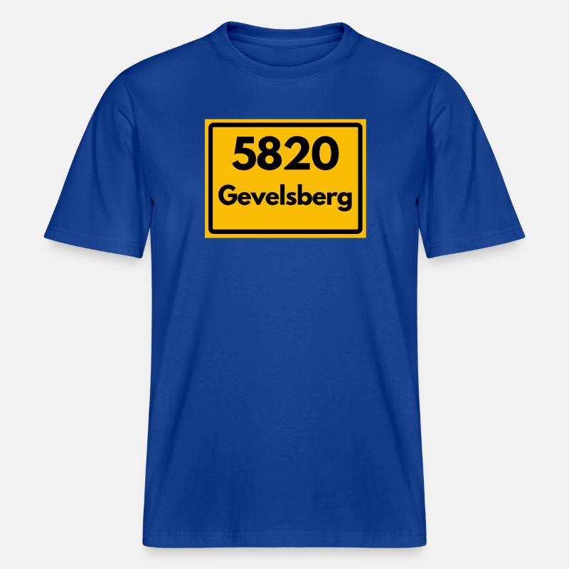 OLD POSTCODE POSTCODE RETRO 5820 GEVELSBERG -  RELAXED FIT Unisex Organic T-Shirt - majorelle blue