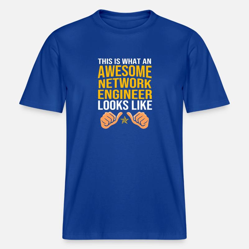 Network Engineer Programmer Computer Scientist -  RELAXED FIT Unisex Organic T-Shirt - majorelle blue