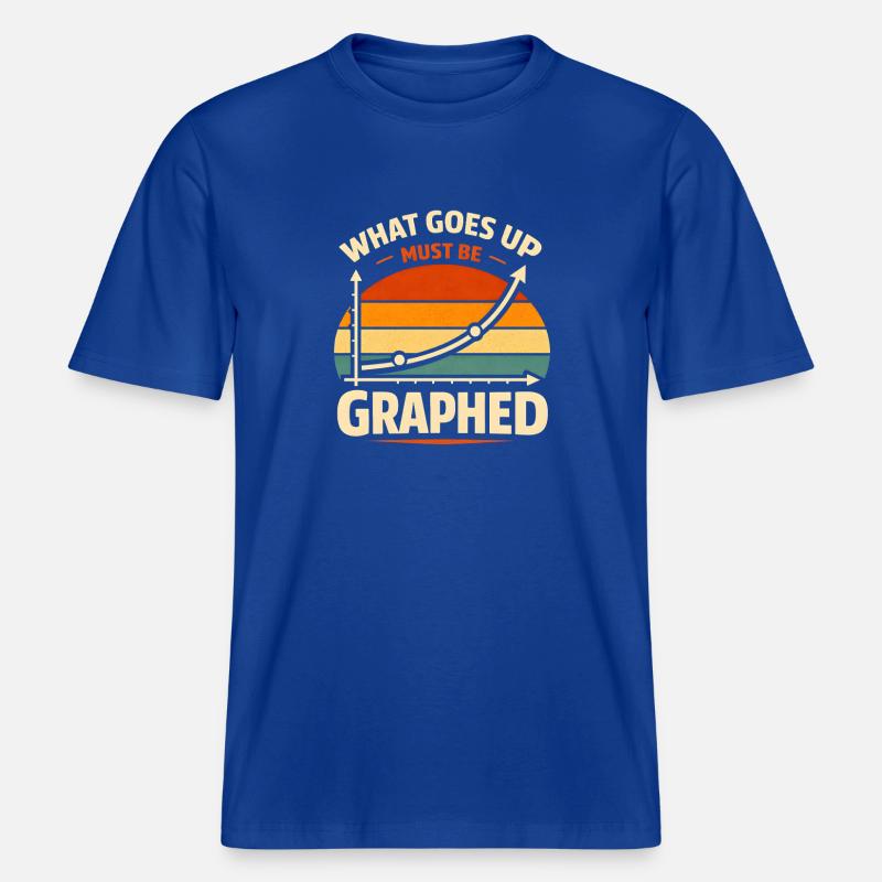 Was steigt, wird geplottet | Daten Nerd - RELAXED FIT Unisex Organic T-Shirt - Dunkelblau