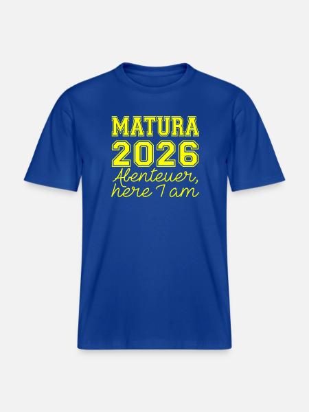 Matura 2026 Spruch - RELAXED FIT Unisex Organic T-Shirt - majorelle blue