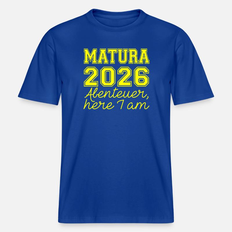Matura 2026 Spruch -  T-shirt unisexe RELAXED FIT en coton bio - bleu foncé
